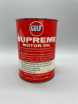 Gulf Supreme Motor Oil Quart Can