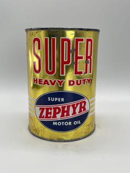 Zephyr Super Heavy Duty Motor Oil Quart Can