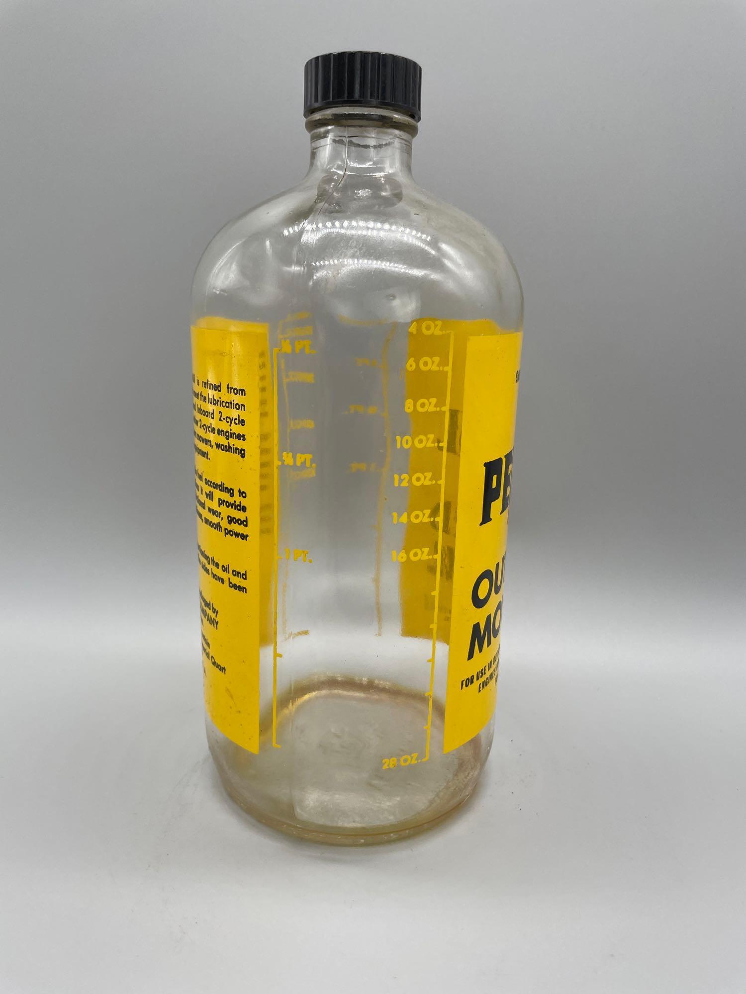 Pennzoil Outboard Quart Oil Bottle w/ Red Bell