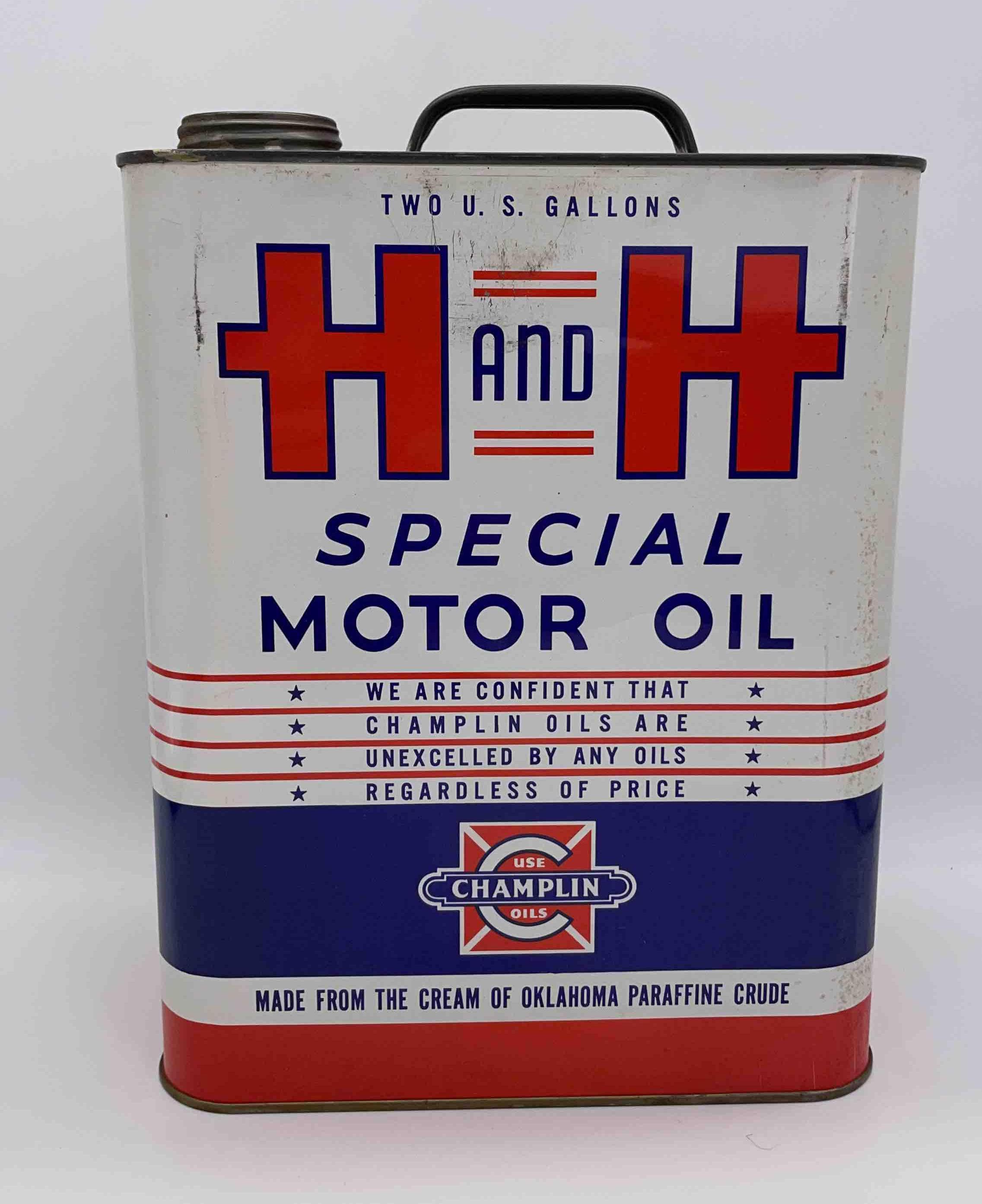Champlin H & H 2 Gallon Motor Oil Can