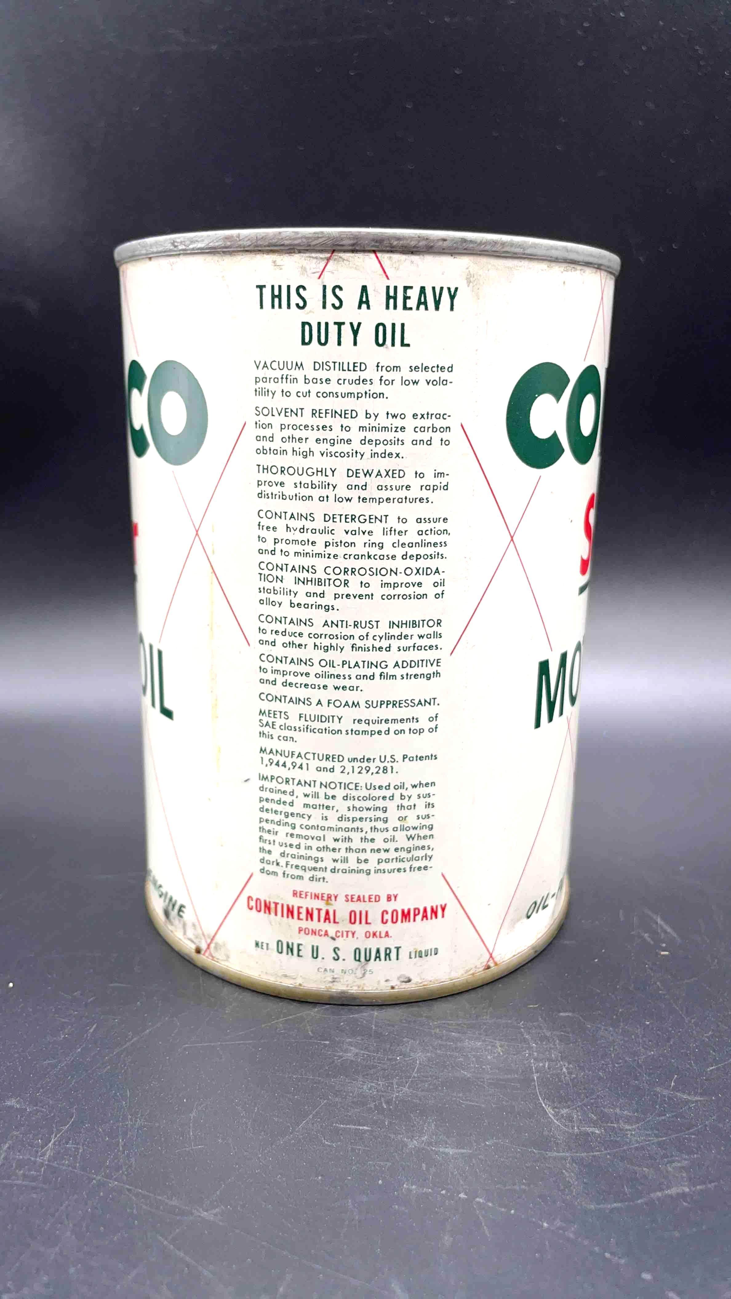 Conoco Super ! Quart Motor Oil Can