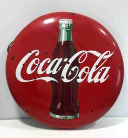 48" Coca-Cola Button w/ Bottle