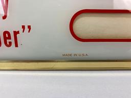 NOS Dr. Pepper Reverse Painted Glass Menu Board