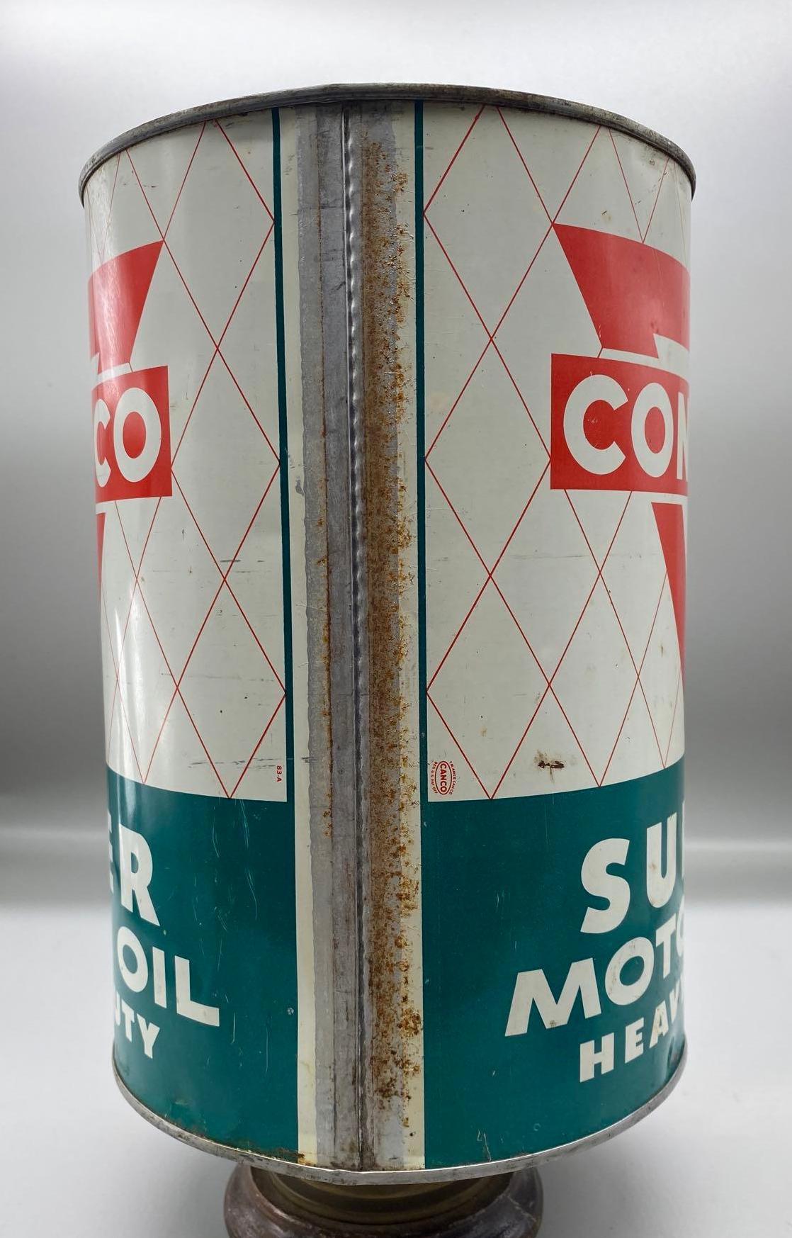 Conoco Super Heavy Duty Motor Oil 5 Quart Oil Can