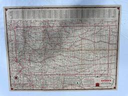 1933 Phillips 66 Kansas Road Map