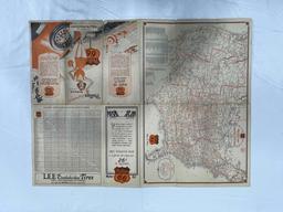 1933 Phillips 66 Kansas Road Map