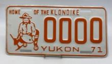 1971 Yukon Sample License Plate