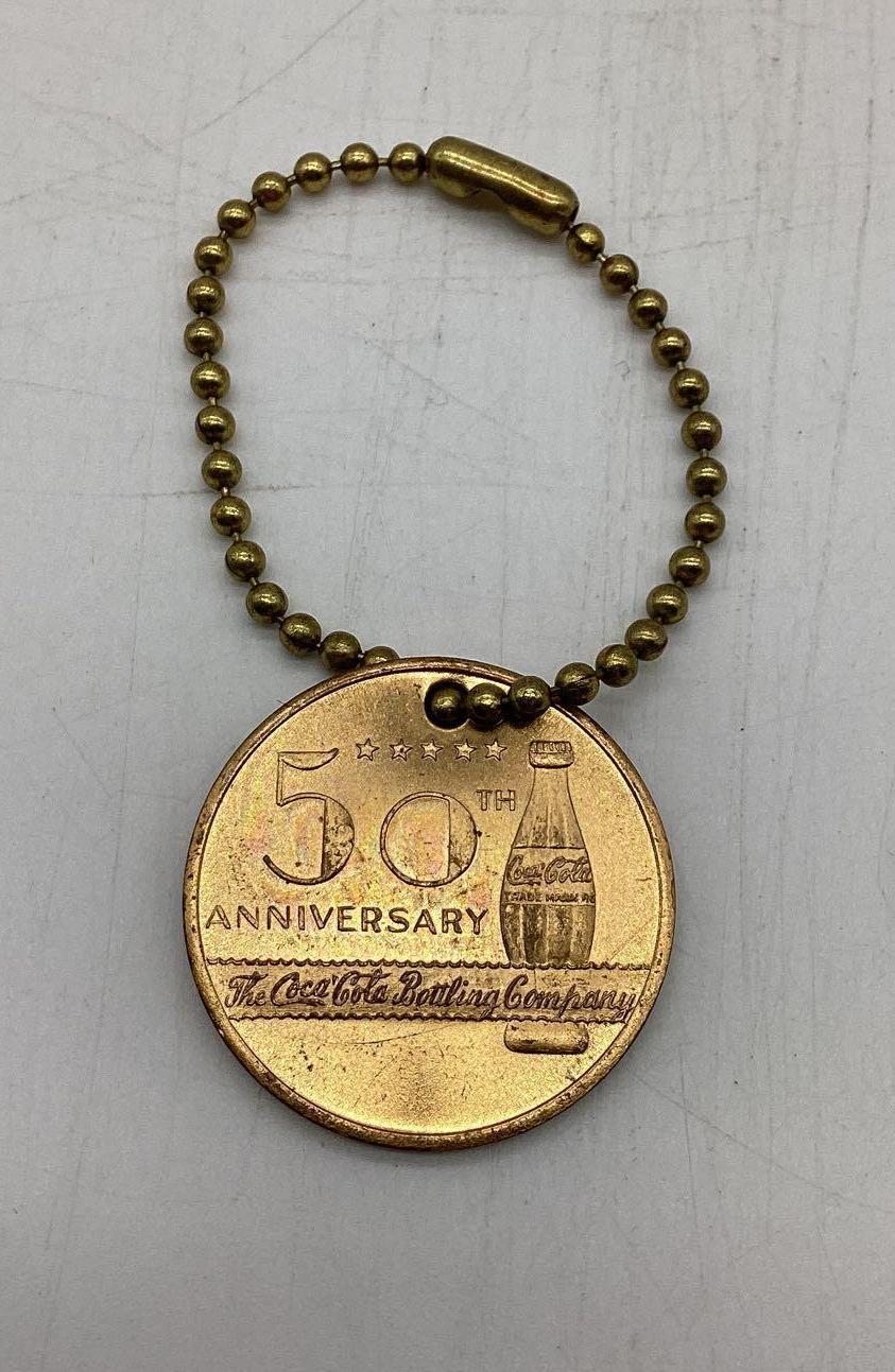 Coca-Cola 50th Anniversary Keychain