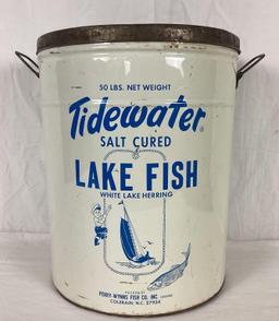 Tidewater Lake Fish 50lb Can w/ Great Graphics
