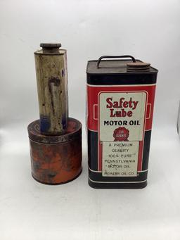 Safety-Lube 2 Gallon and Quart Minnesota Linseed Oil Cans