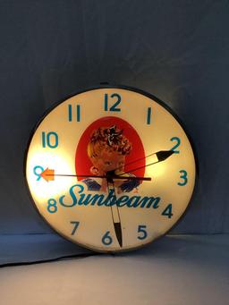 Sunbeam Bread Lighted Clock