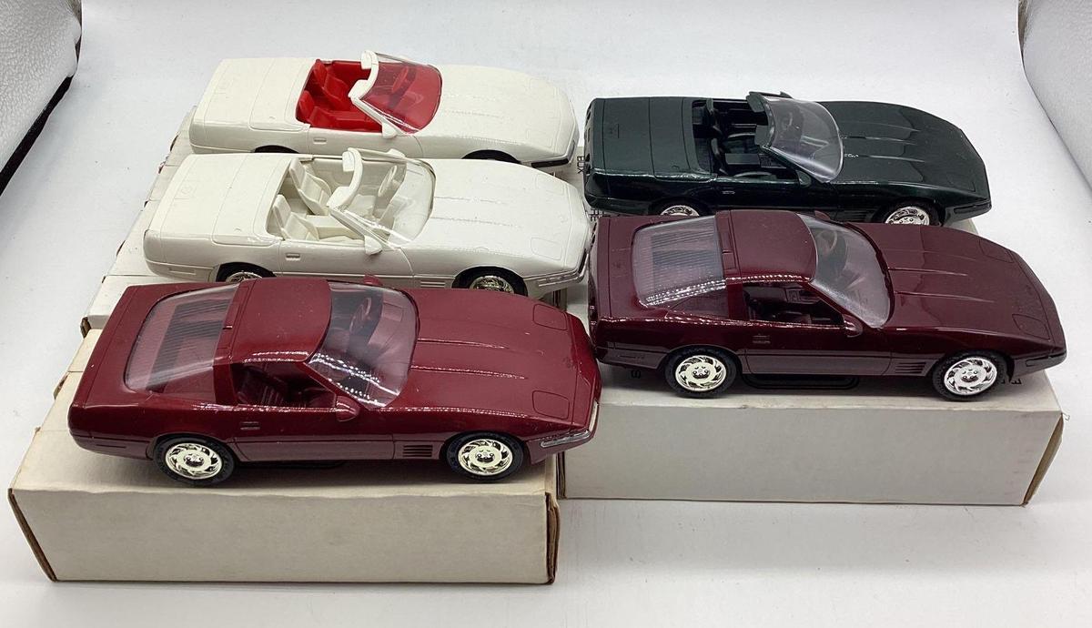 Five 1991-1994 Corvette Promotional Models w/ Original Boxes