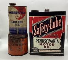 Safety-Lube 2 Gallon and Quart Minnesota Linseed Oil Cans