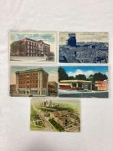 Early Boston Methodist, Central National Bank and City View Postcards Tulsa, OK
