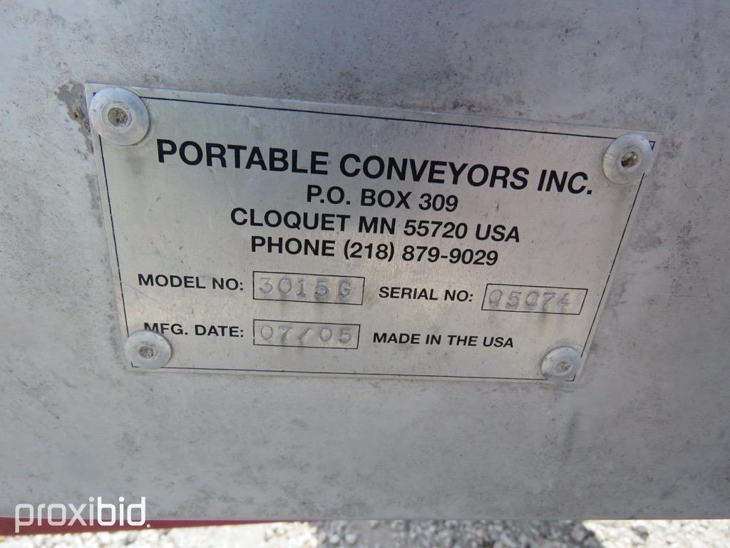 2005 30' PORTABLE CONVEYORS INC MODEL # 3015G SERIAL # 05074