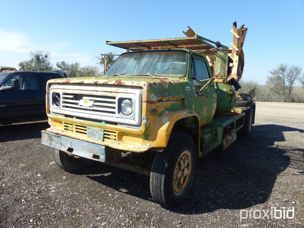 1976 CHEVROLET C65 TRUCK W/ BIG JOHN MODEL 50 TREE TRANSPLANTER (VIN # CCE666V140279)