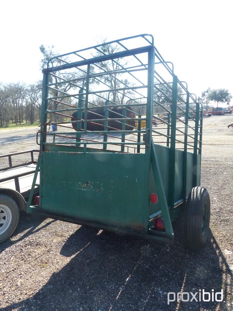 1970  4' X 8' HOMEMADE CATTLE TRAILER (LAW ENFORCEMENT IDENTIFICATION NUMBER INSPECTION FORM ON HAND