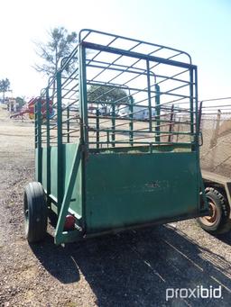 1970  4' X 8' HOMEMADE CATTLE TRAILER (LAW ENFORCEMENT IDENTIFICATION NUMBER INSPECTION FORM ON HAND