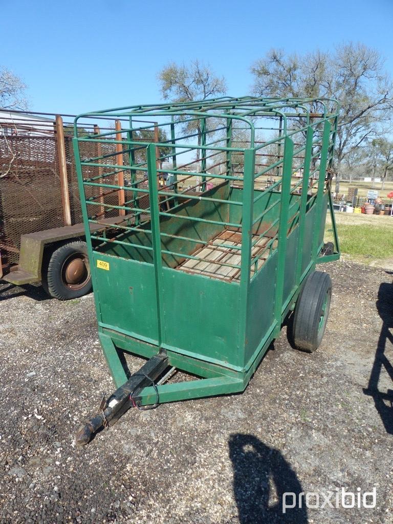 1970  4' X 8' HOMEMADE CATTLE TRAILER (LAW ENFORCEMENT IDENTIFICATION NUMBER INSPECTION FORM ON HAND