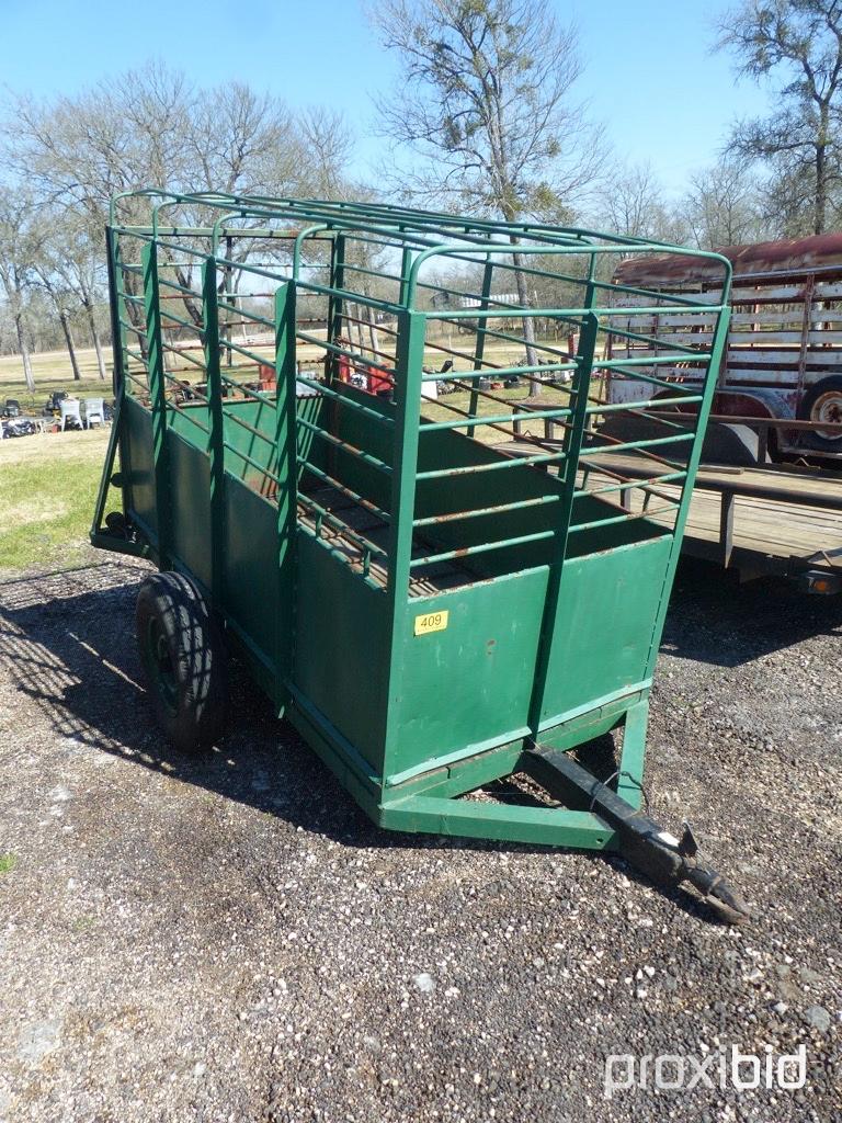 1970  4' X 8' HOMEMADE CATTLE TRAILER (LAW ENFORCEMENT IDENTIFICATION NUMBER INSPECTION FORM ON HAND