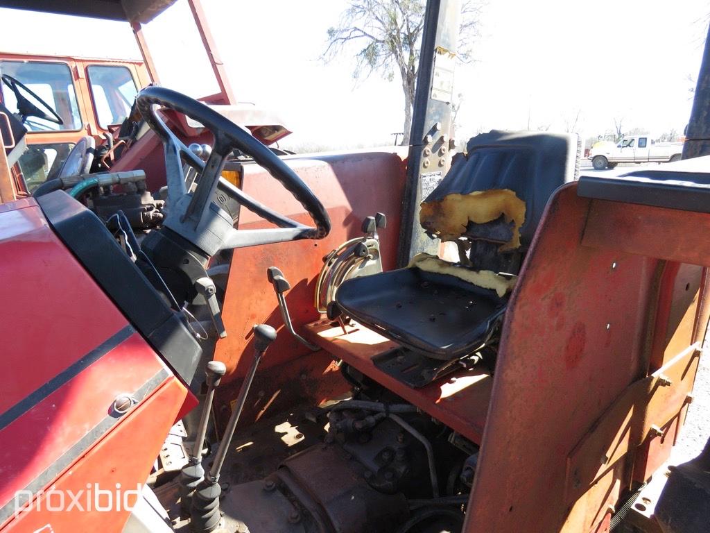 MF 390 TRACTOR W/ WESTENDORF LOADER BUCKET & HAY SPEAR (SHOWING APPX 5, 257 HOURS,UP TO BUYER TO DO