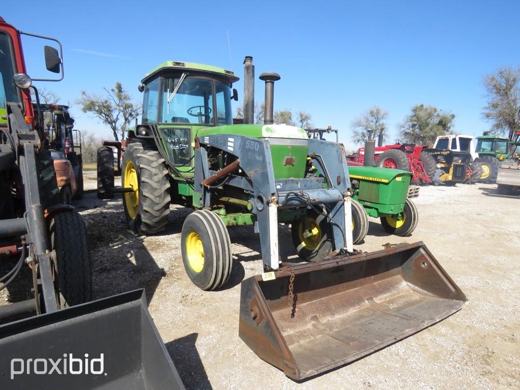 JD 4430 TRACTOR W/ ALLIED 580 LOADER (SHOWING APPX 6,145 HOURS,UP TO BUYER TO DO THEIR DUE DILLIGENC