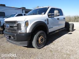 2018 FORD F450 POWERSTROKE PICKUP (SHOWING APPX 210,642 MILES,UP TO BUYER TO DO THEIR DUE DILLIGENCE