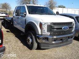 2018 FORD F550 PICKUP POWERSTROKE (SHOWING APPX 186,386 MILES,UP TO BUYER TO DO THEIR DUE DILLIGENCE