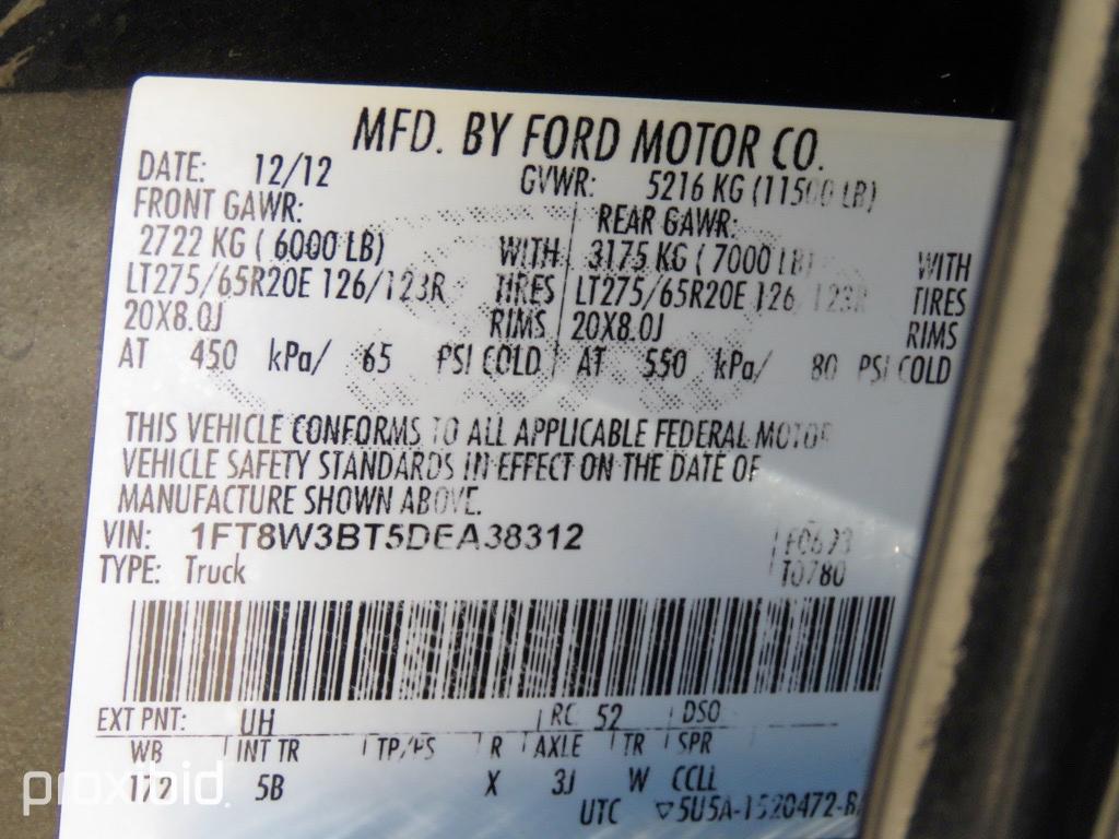 2013 FORD F350 POWERSTROKE PICKUP (SHOWING  369,618 MILES,UP TO BUYER TO DO THEIR DUE DILLIGENCE TO