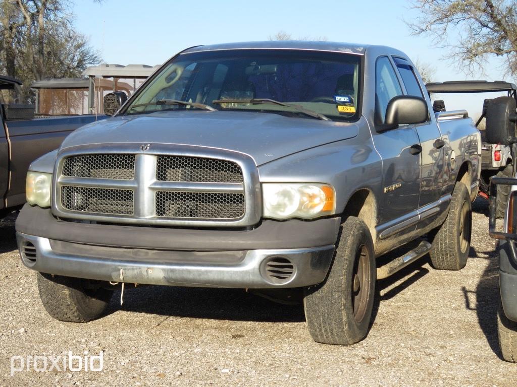 2002 DODGE 1500 PICKUP (SHOWING APPX 262,189 MILES,UP TO BUYER TO DO THEIR DUE DILLIGENCE TO CONFIRM