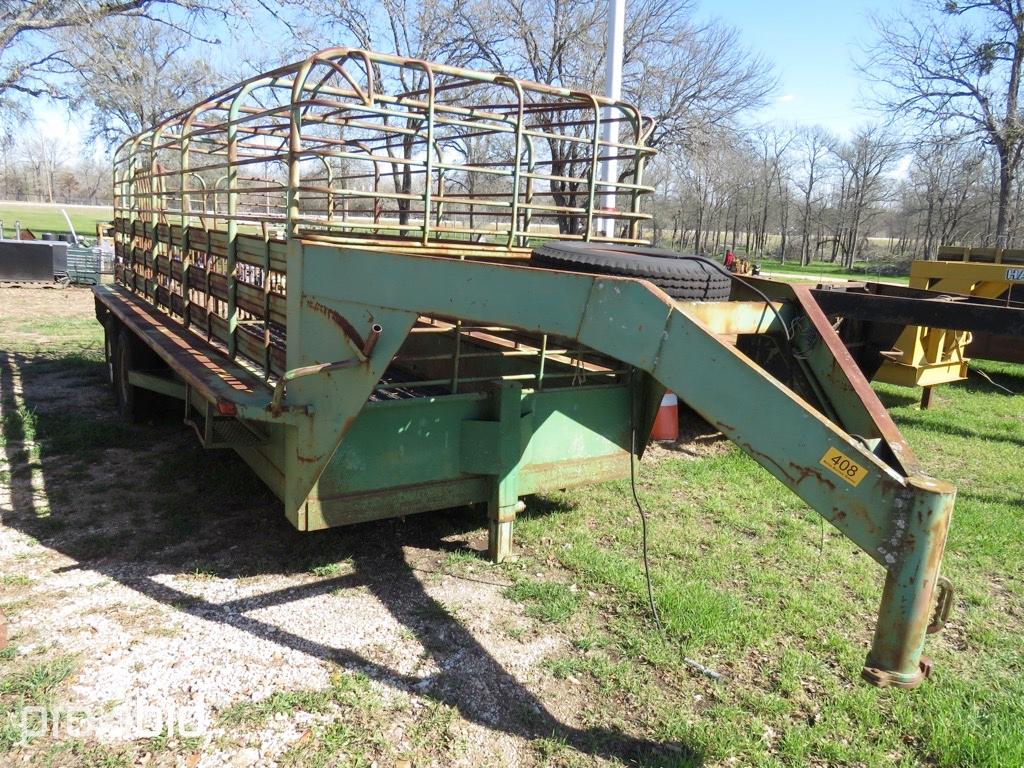 6' X 20' GOOSENECK CATTLE TRAILER W/ REMOVABLE TOP AND RUBBER FLOOR (VIN # 14249) (LAW ENFORCEMENT I