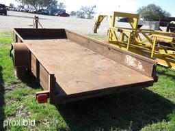 5' 6" X 14' LOWBOY TRAILER (LAW ENFORCEMENT IDENTIFICATION NUMBER INSPECTION PAPER ON FILE AND WILL