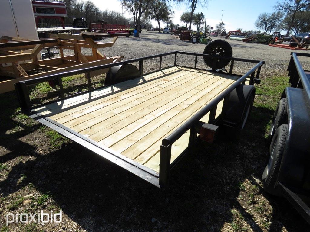 2014 78" X 12' TEXAS BRAGG LOWBOY TILT TRAILER (VIN # 17XFP1212E1046043) (TITLE ON HAND AND WILL BE