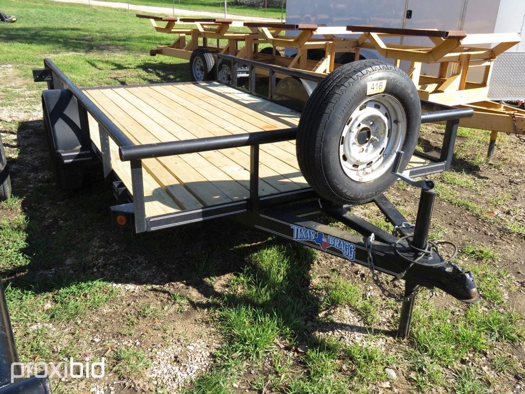 2014 78" X 12' TEXAS BRAGG LOWBOY TILT TRAILER (VIN # 17XFP1212E1046043) (TITLE ON HAND AND WILL BE