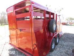 2000 RAWHIDE 17' 2 HORSE SLANT TRAILER W/ AC (VIN # 1R9GS1727YC075726) (TITLE ON HAND AND WILL BE MA