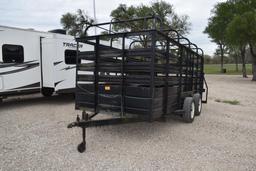 6' X 14' CATTLE TRAILER (PLATE # 162433K) (REGISTRATION PAPER ON HAND AND WILL BE MAILED CERTIFIED W