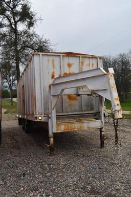 2000 CUSTOM BUILT 20' GOOSENECK DUMP TRAILER (NEW TIRES) (VIN # 1C9DG2021Y1305033) (TITLE ON HAND AN