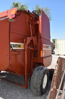 HESSTON 856-A ROUND BALER W/ MONITOR AND MANUAL