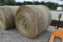 6 - 5' X 6' BLUE STEM, RYE GRASS AND WILD OATS ROUND BALES