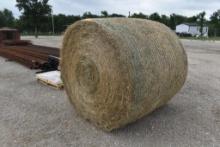 9 - 5' X 6' BLUE STEM, RYE GRASS AND WILD OATS ROUND BALES