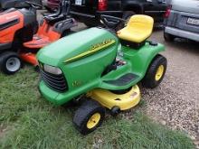 JD LT150 RIDING MOWER (NEEDS CARBURETOR AND GAS TANK) (K)