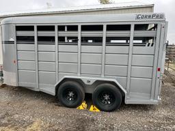 2022 Corn PRO 16 Ft. Livestock Trailer,