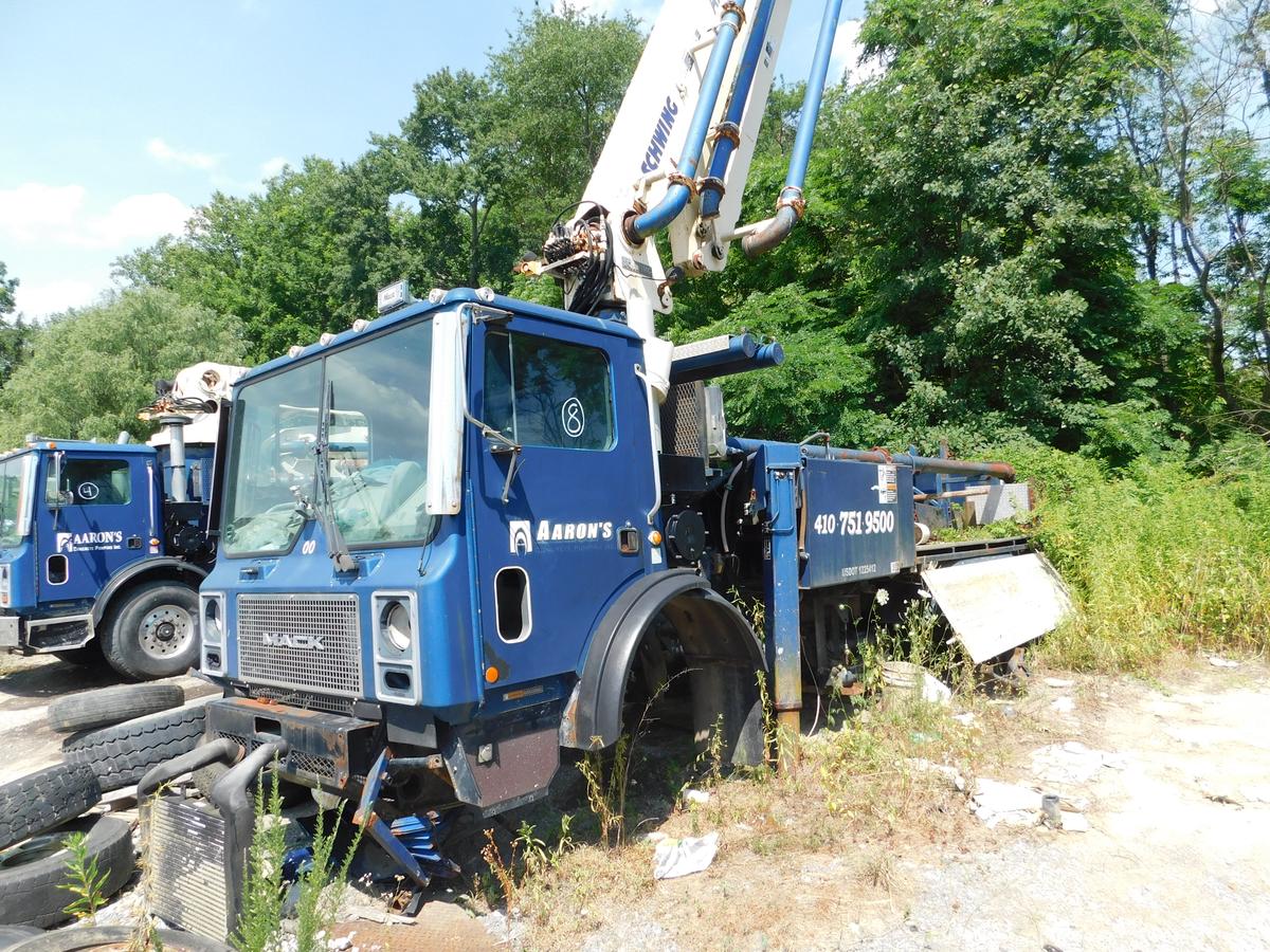 1998 Mack MR688S w/ Schwing 2023-4/KVM 28x Concrete Pump Truck