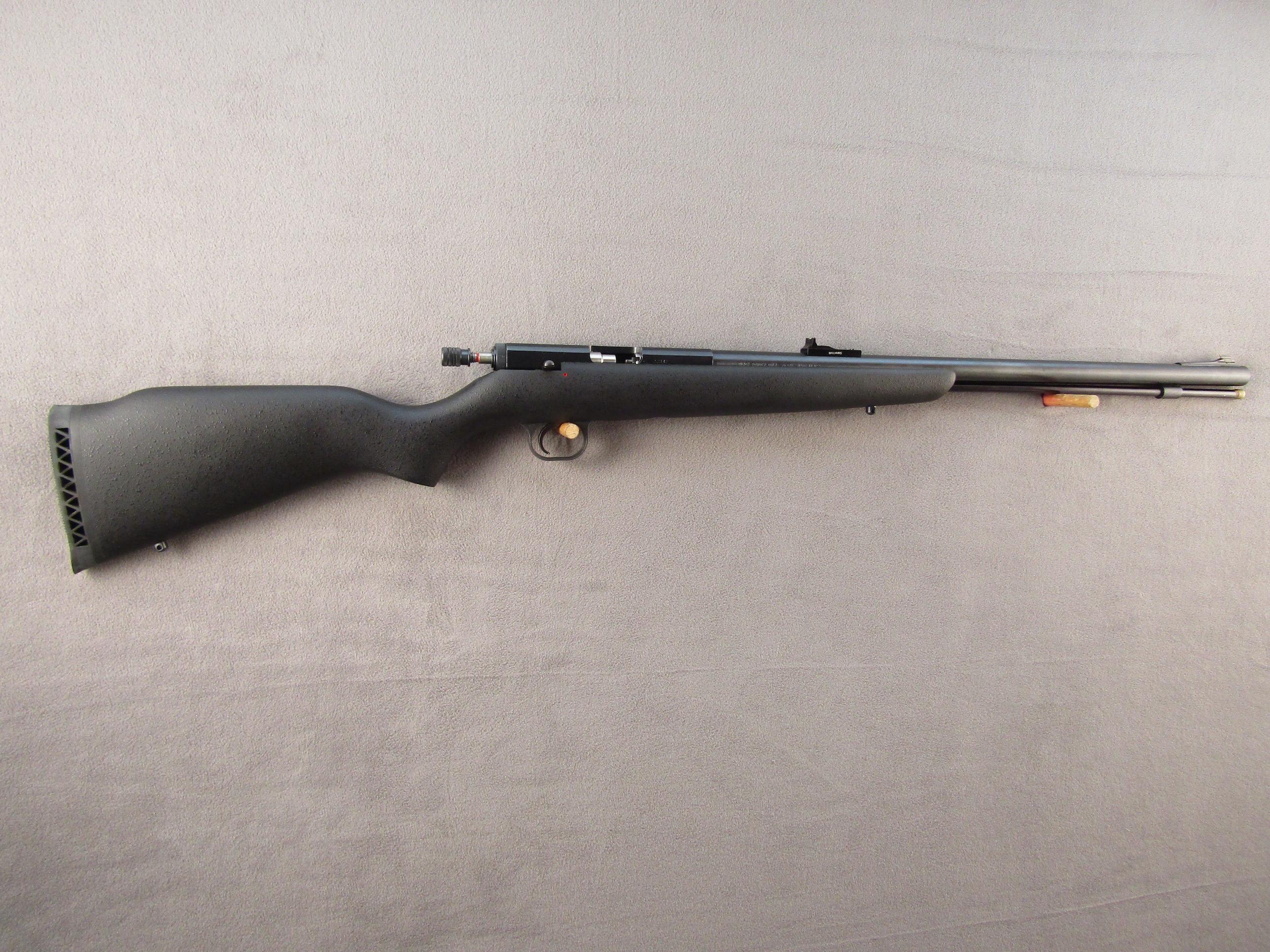 black powder: CVA BLACK KNIGHT, 50CAL SEMI AUTO RIFLE, S#52142