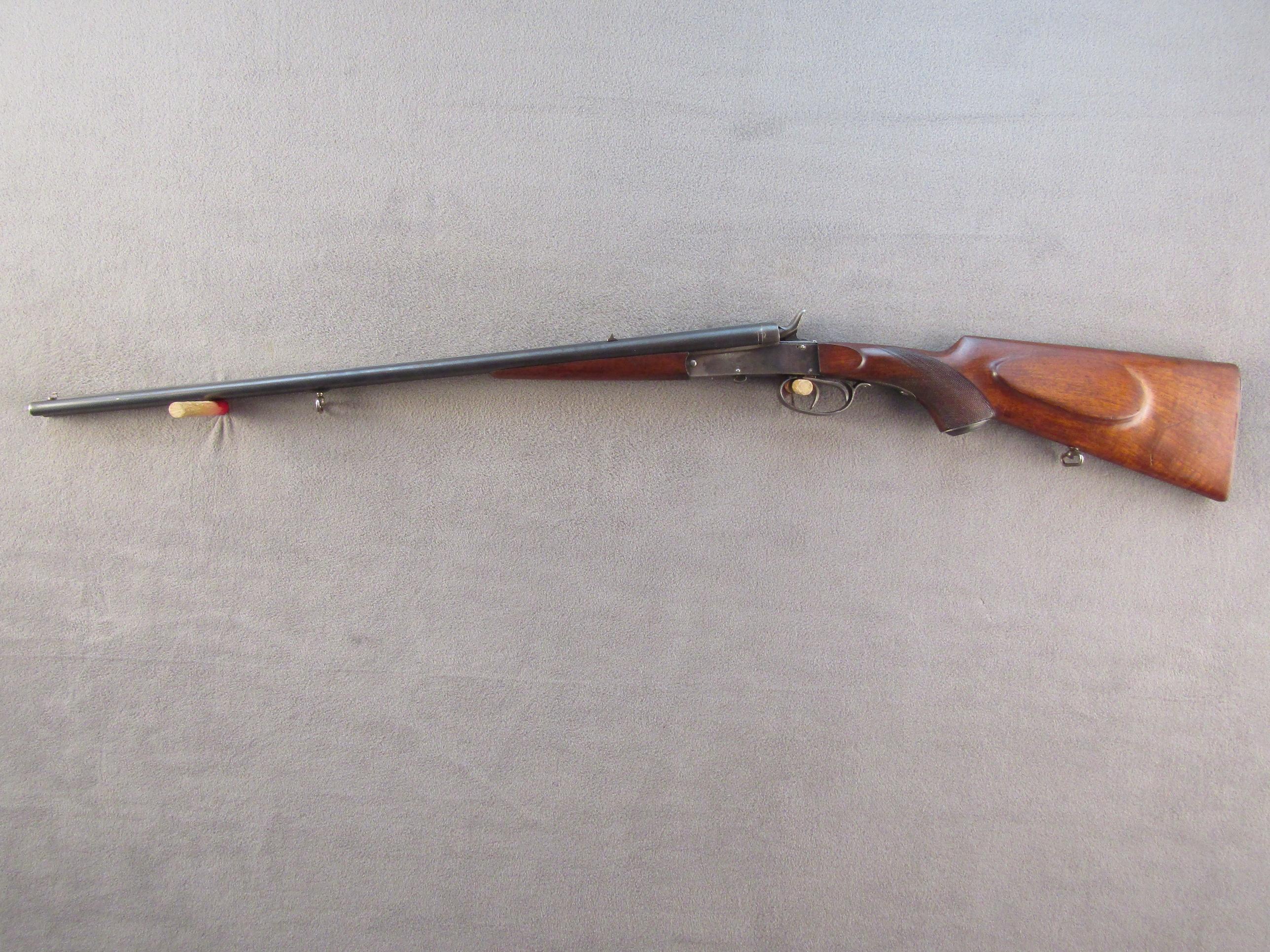 antique: GERMANIA WAFFENWERK Model SxS, Breech-Action Rifle, 9mm/22, S#3786