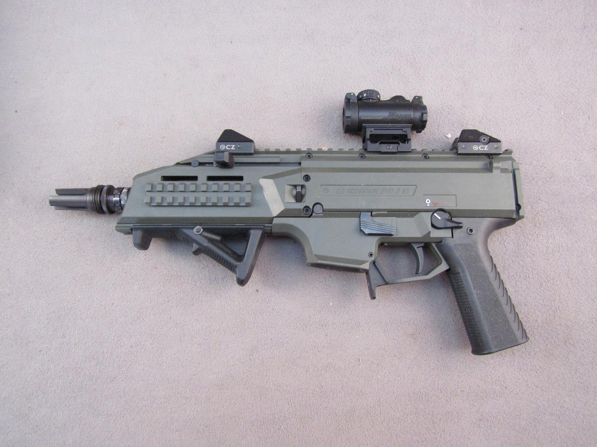 handgun: CZ Model Scorpion, Semi-Auto Pistol, 9x19, 20 shot, 7" barrel, S#F121097