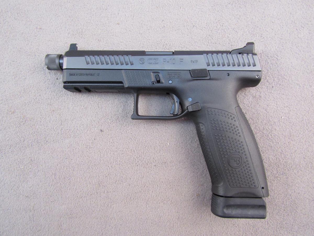 handgun: CZ Model P-10F, Semi-Auto Pistol, 9mm, 19 shot, 5" barrel, S#G482132