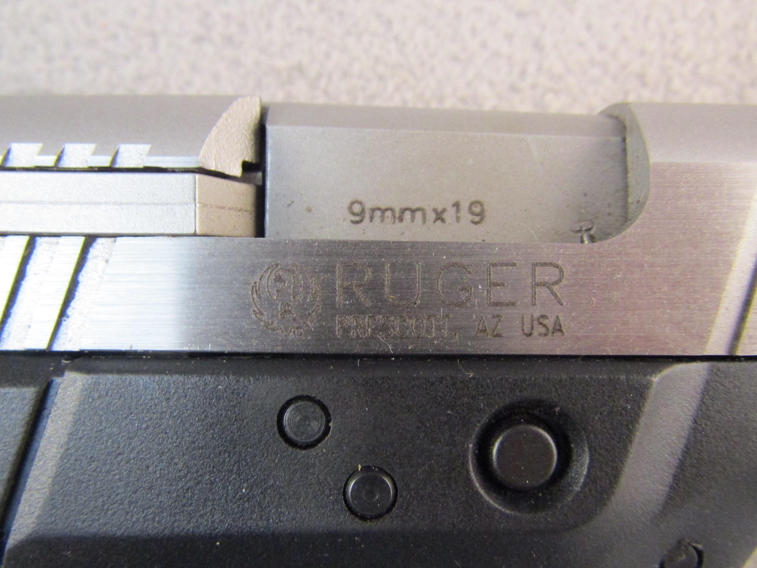 handgun: RUGER Model SR9C, Semi-Auto Pistol, 9mm, 16 shot, 3.5" barrel, S#336-21574