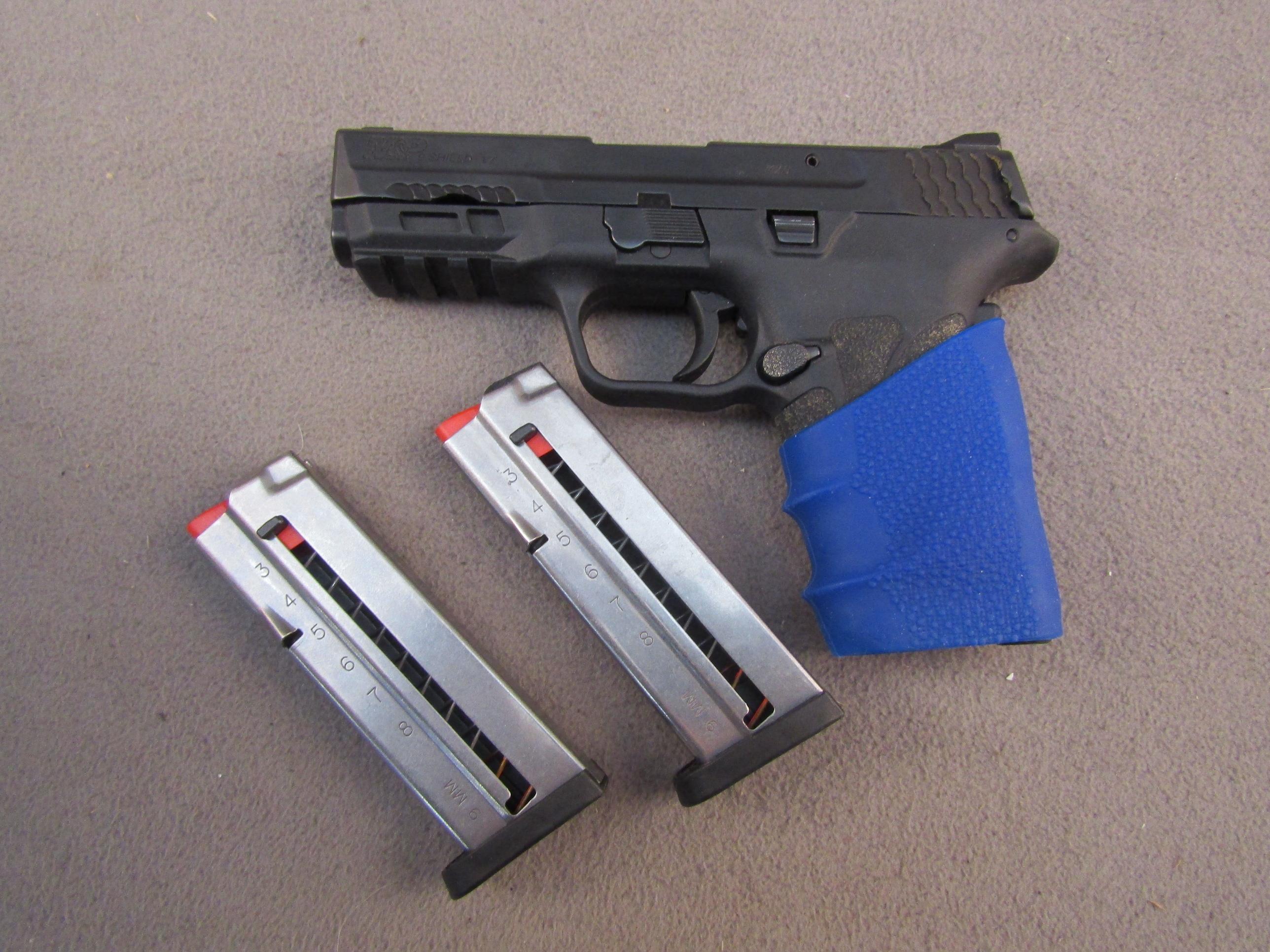 handgun: S&W Model M&P 9 Shield, Semi-Auto Pistol, 9mm, 8 shot, 3.5" barrel, S#RDP1356