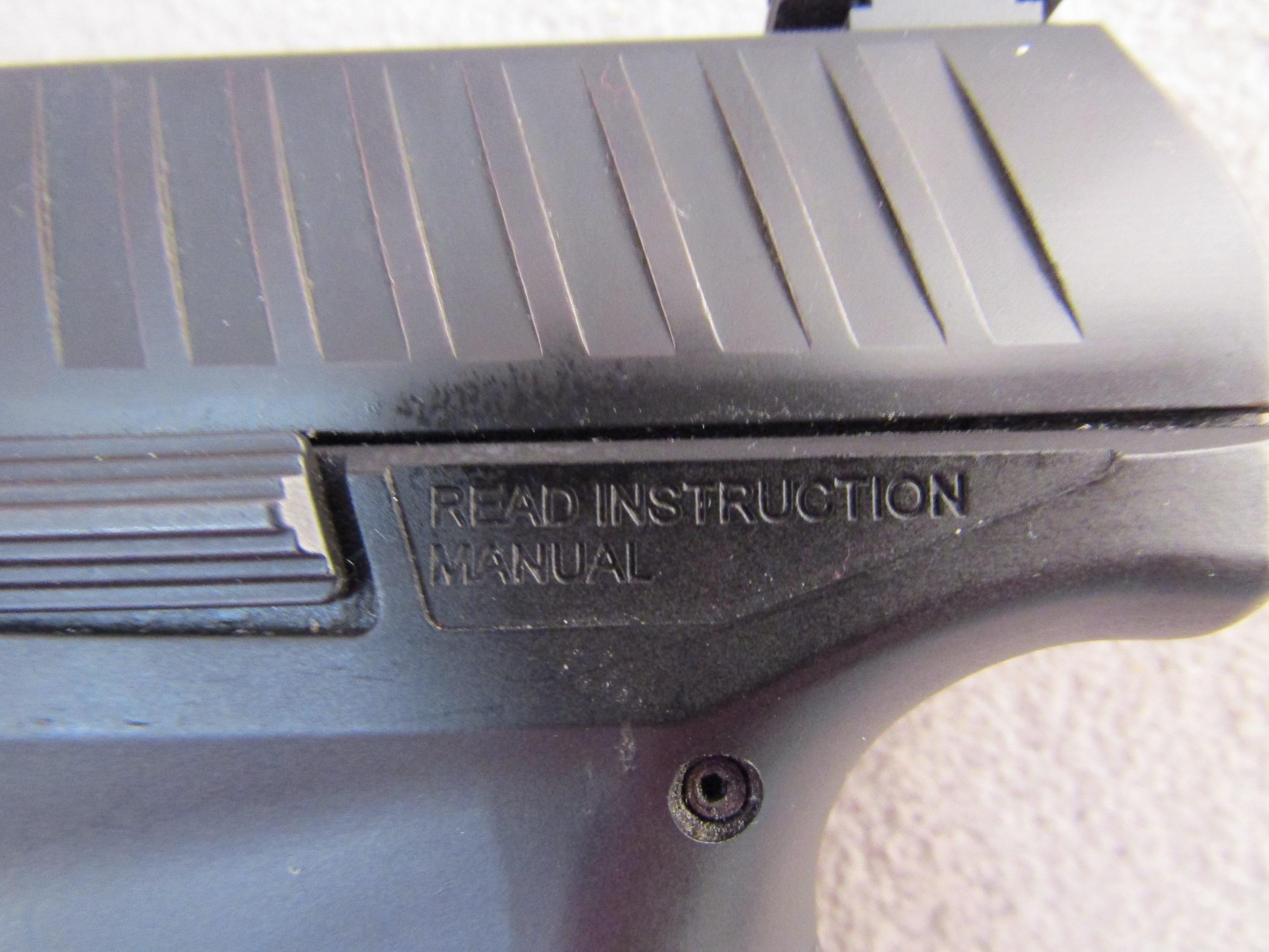 handgun: WALTHER Model PPQ, Semi-Auto Pistol, 9mm, 15 shot, 3.75" barrel, S#FBA3405
